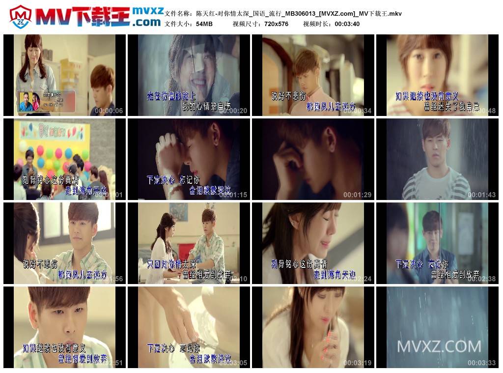 陈天红-对你情太深_国语_流行_MB306013